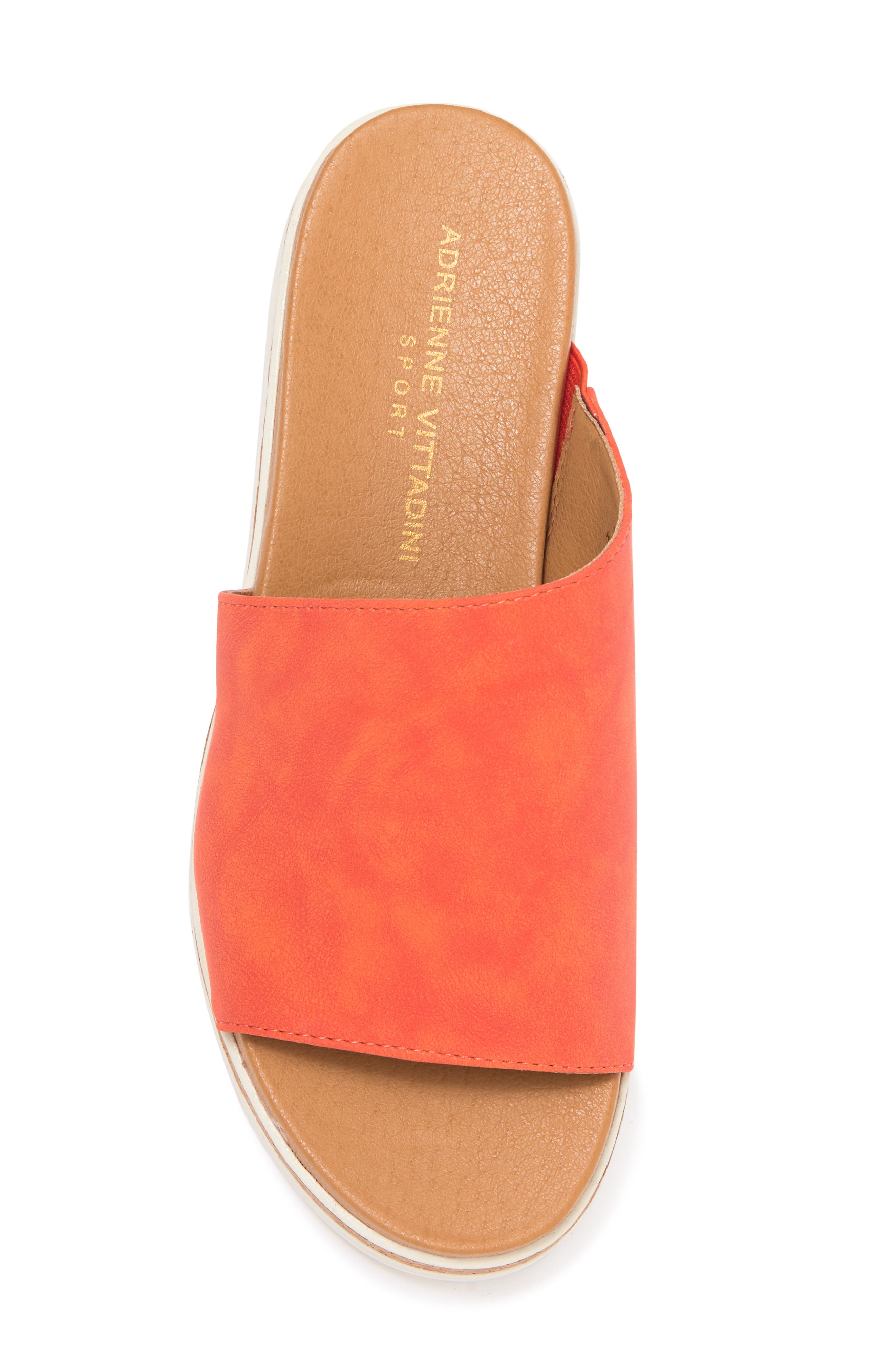 Provence Wedge Slide Sandal, Alternate, color, TANGERINE
