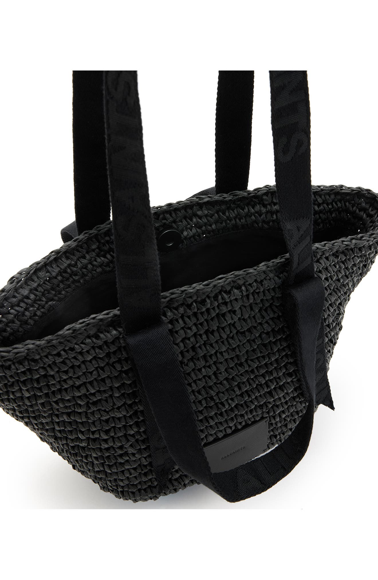 AllSaints Celayne Straw Mini Tote, Alternate, color, 