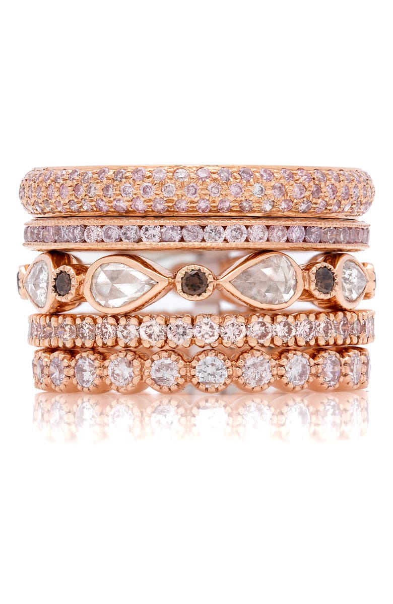 Sethi Couture Channel Set Diamond Ring, Alternate, color, Rose Gold