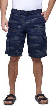 XRAY Belted Cotton Twill Cargo Shorts