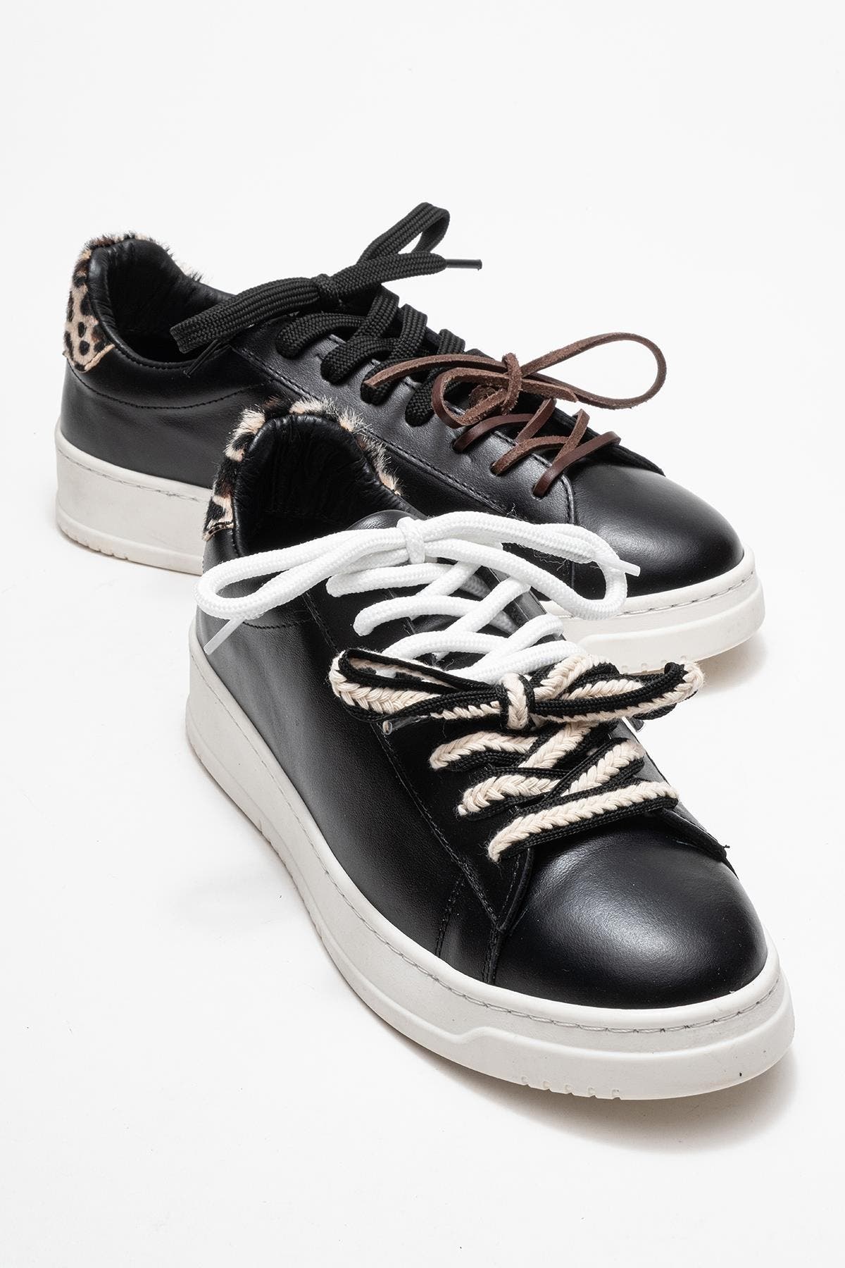 Forever 
Always Shoes Warron Leather Sneakers, Main, color, Black Leather