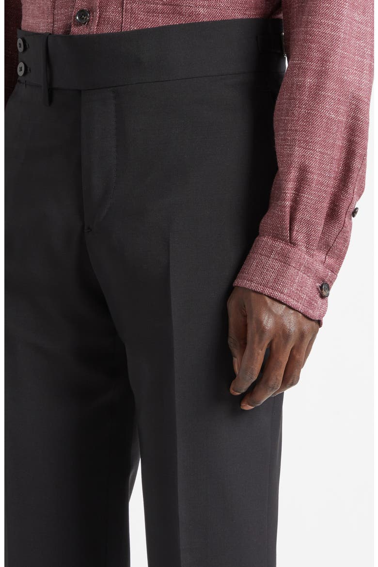 Unito Wool & Mohair Slim Leg Pants, Alternate, color, NERO 990