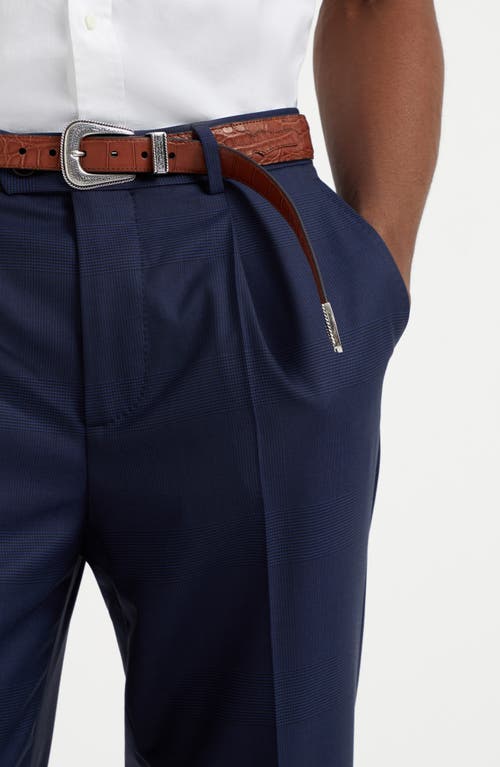 Brunello Cucinelli Prince Of Wales Check Trousers In Blue