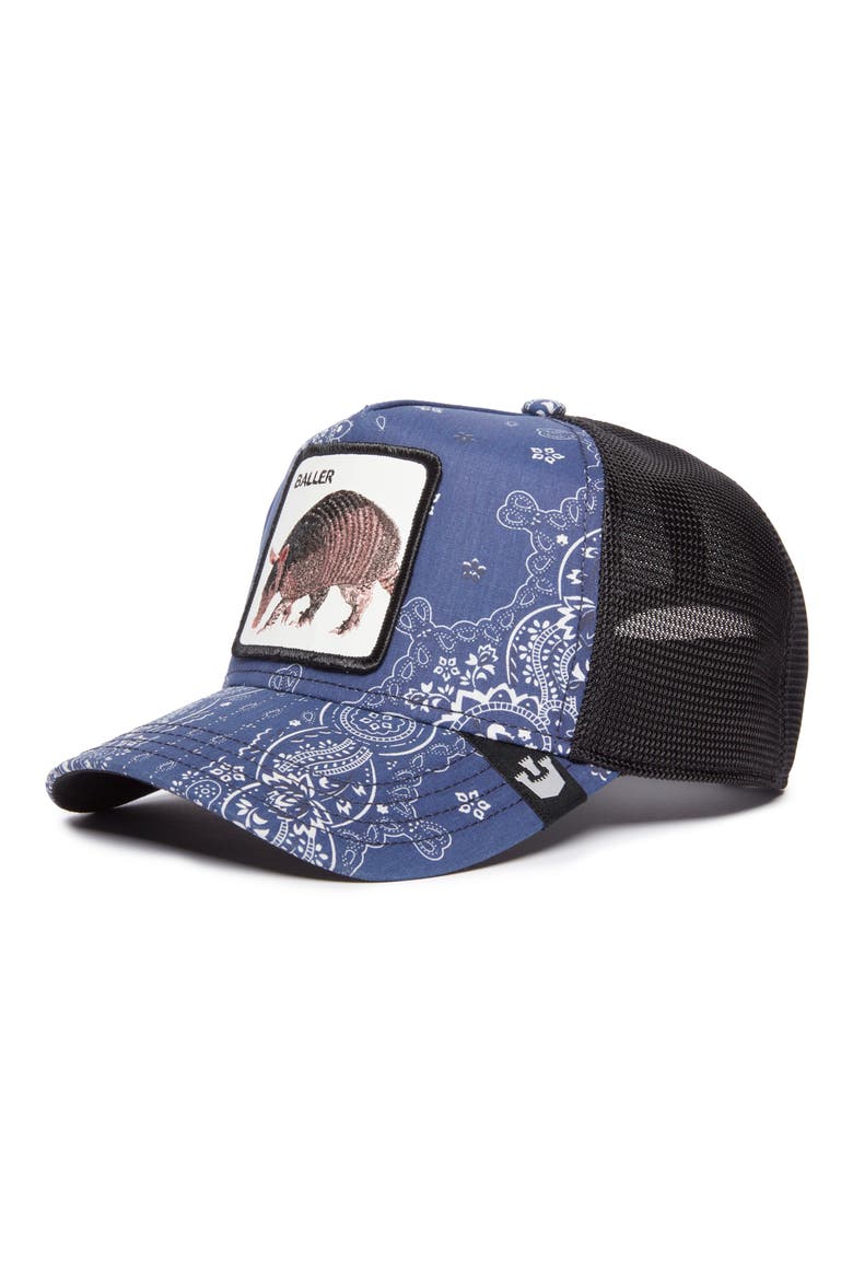 Mo' Money Anteater Trucker Hat, Alternate, color, BLUE