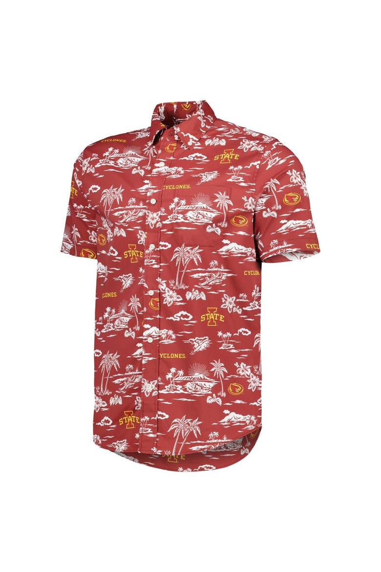 Men's Reyn Spooner Cardinal Iowa State Cyclones Performance Button-Down Shirt, Alternate, color, Cardinal