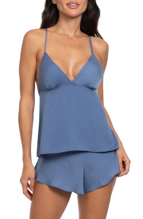Hammered Satin Camisole & Tap Pajamas
