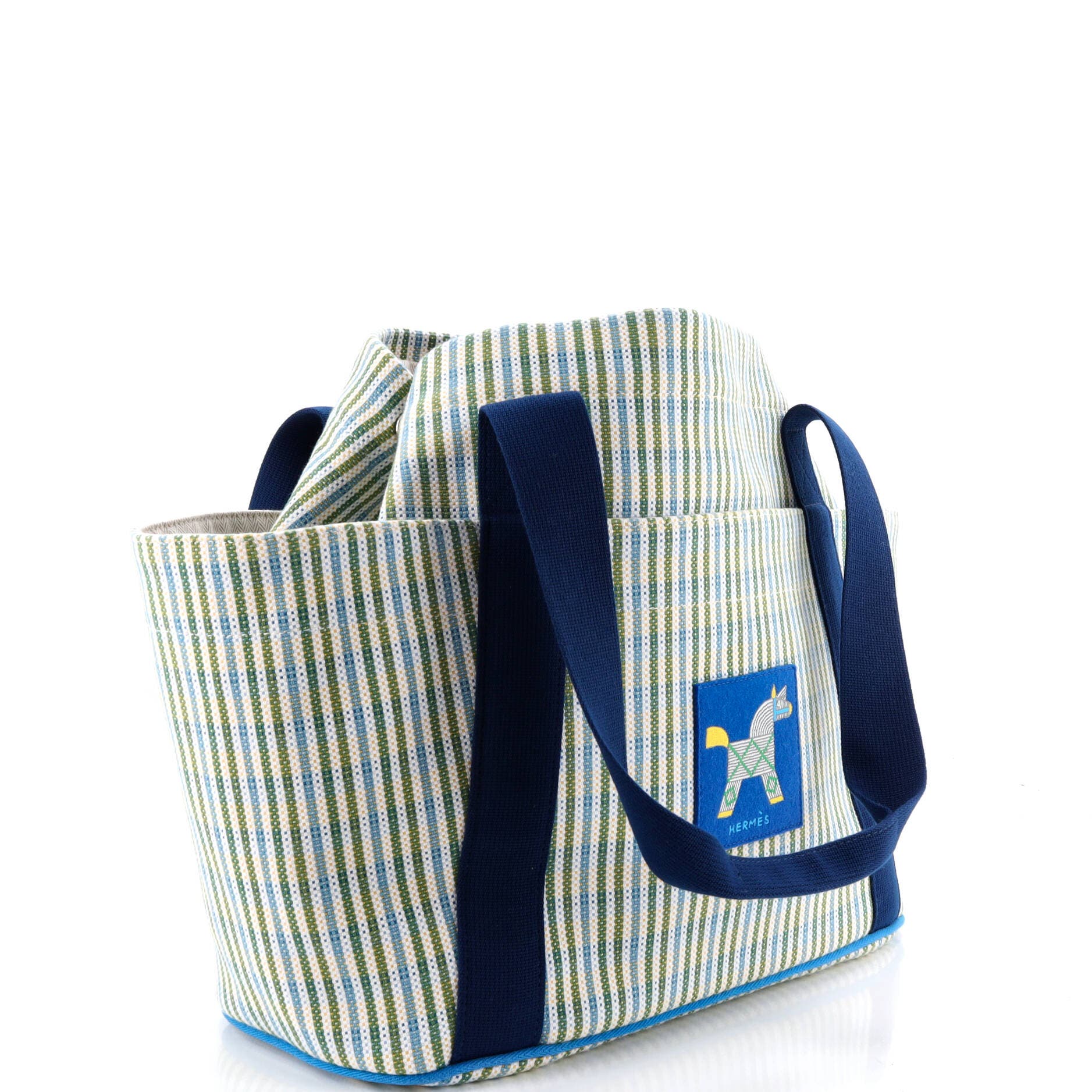Animaux Nattes Nappy Tote Canvas, Alternate, color, Blue