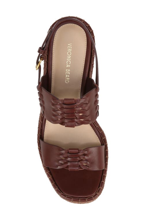 Veronica Beard Riya Slingback Espadrille Platform Wedge Sandal In Cedar