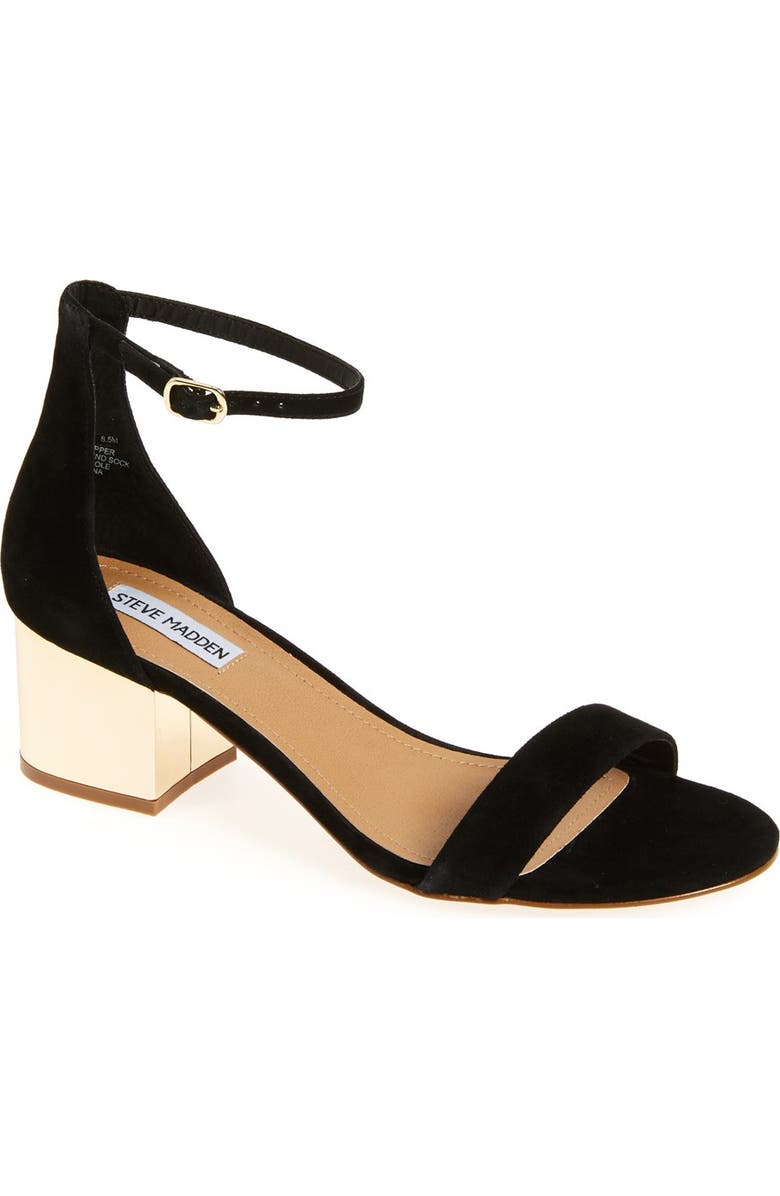 Steve Madden 'Irenee-G' Mirror Block Heel Sandal, Main, color,