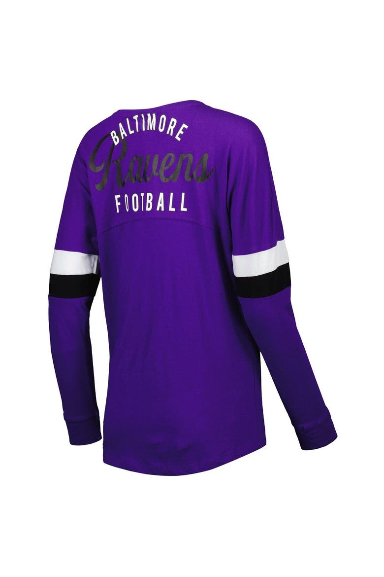 Women's New Era  Purple Baltimore Ravens Athletic Varsity Lightweight Lace-Up Long Sleeve T-Shirt, Alternate, color, Purple