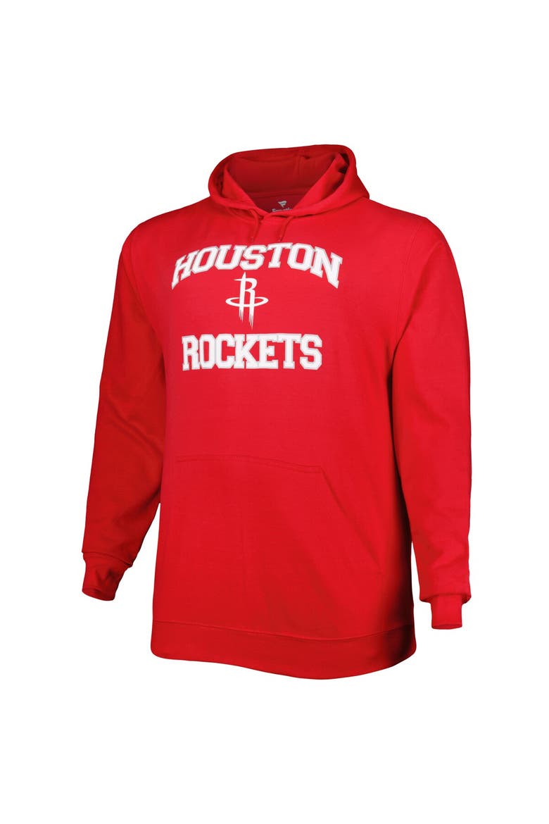 Men's Red Houston Rockets Big & Tall Heart & Soul Pullover Hoodie, Alternate, color, Red