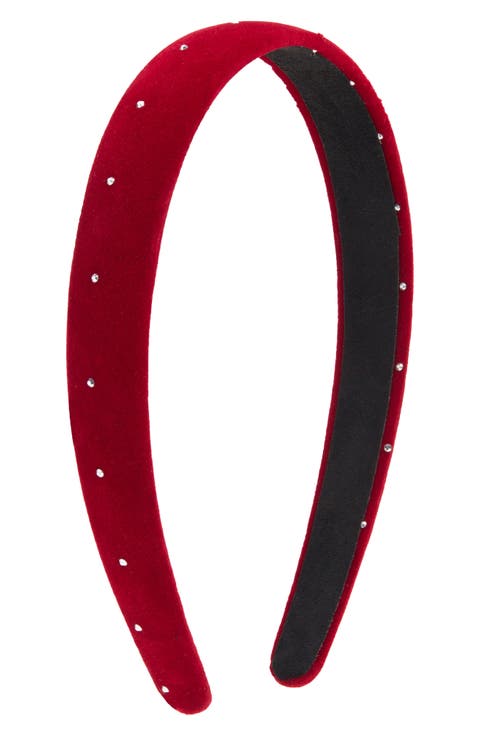 Kids' Crystal Detail Velvet Headband