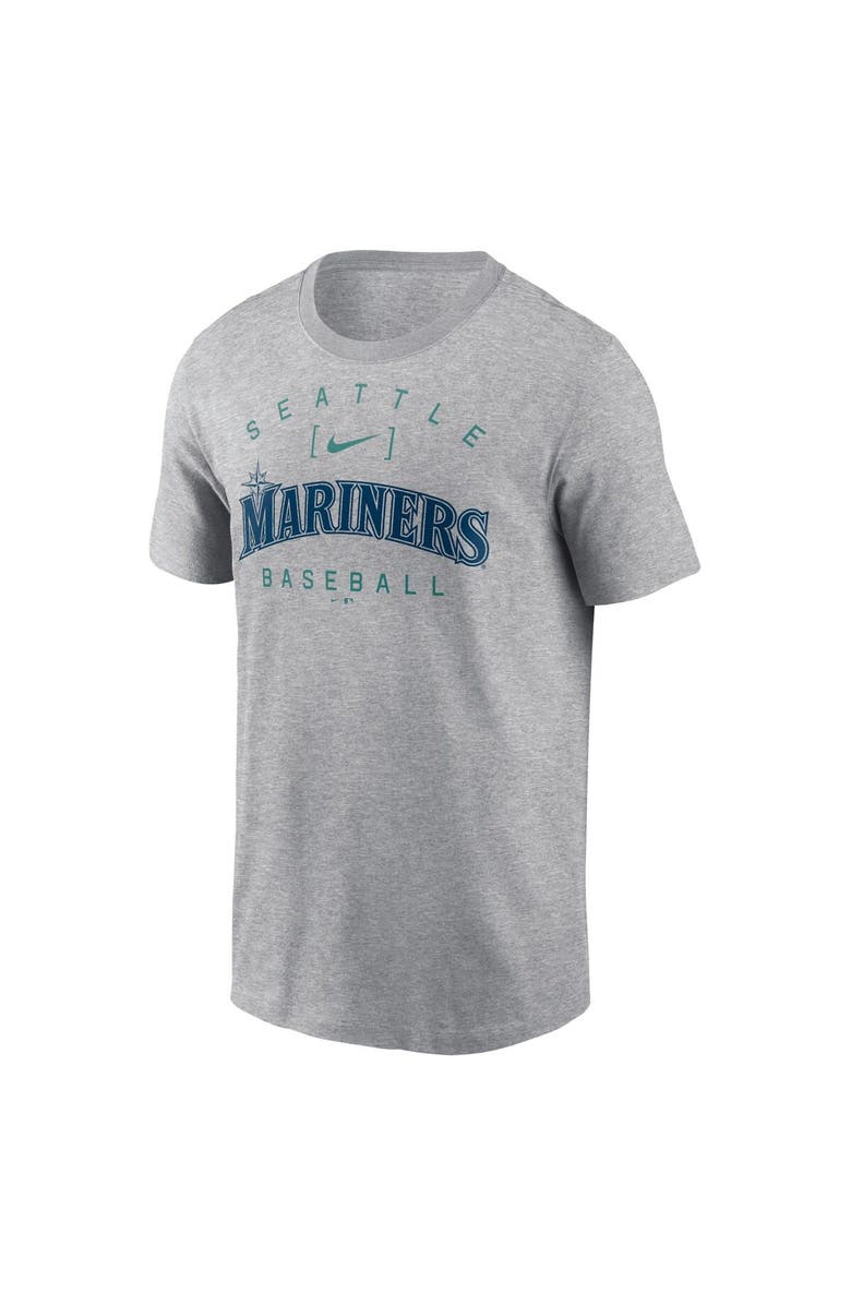 Nike Men's Nike Heather Gray Seattle Mariners Home Team Athletic Arch T-Shirt, Alternate, color, 