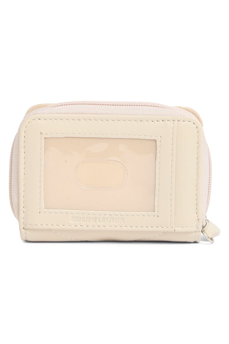 Quilted Card Case, Alternate, color, BONE