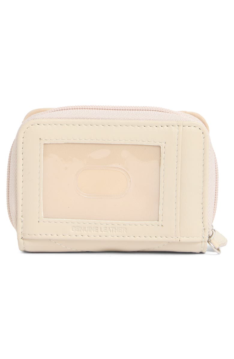 MUNDI SMALL LEATHER GOODS Quilted Card Case, Alternate, color, Bone