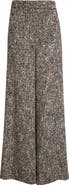 ST. JOHN High Waist Bouclé Tweed Wide Leg Pants