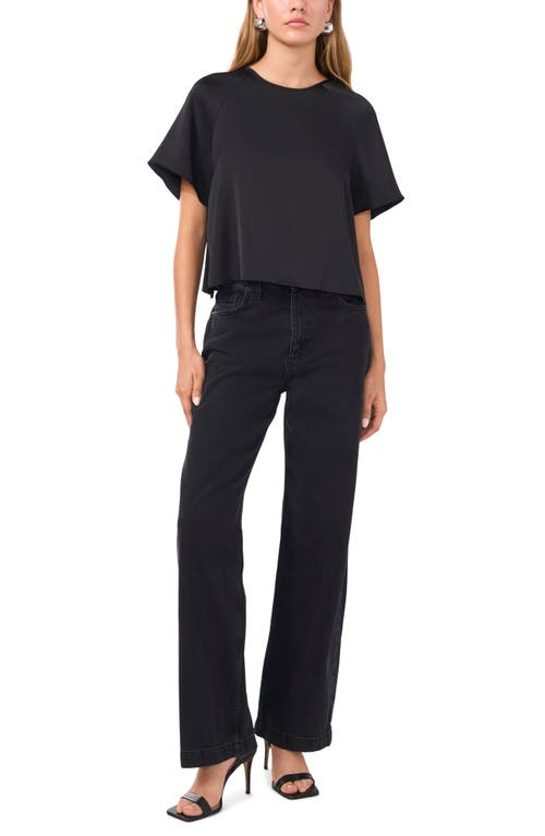 1.state Flutter Sleeve Satin Top