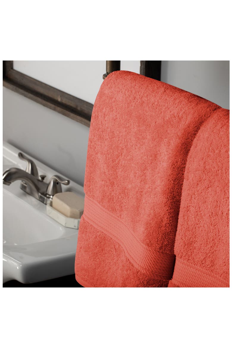 Egyptian Cotton 10-Piece Towel Set, Alternate, color, CORAL