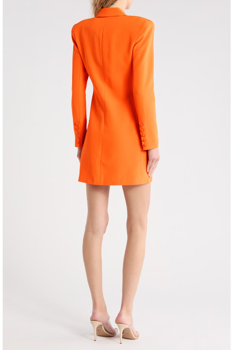 Marlee Long Sleeve Mini Blazer Dress, Alternate, color, GLOW ORANGE