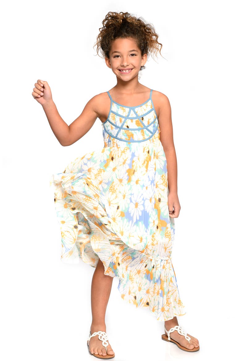 Mini Pleat Dress, Alternate, color, BLUE MULTI