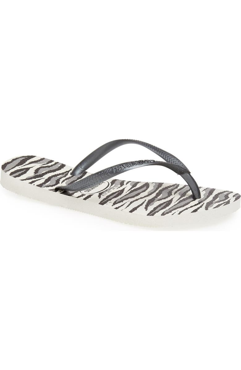 Havaianas Slim Animal Print Flip Flop, Main, color,