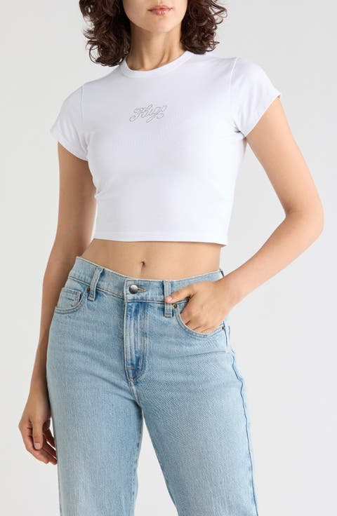 Dome B Logo Graphic Cropped T-Shirt