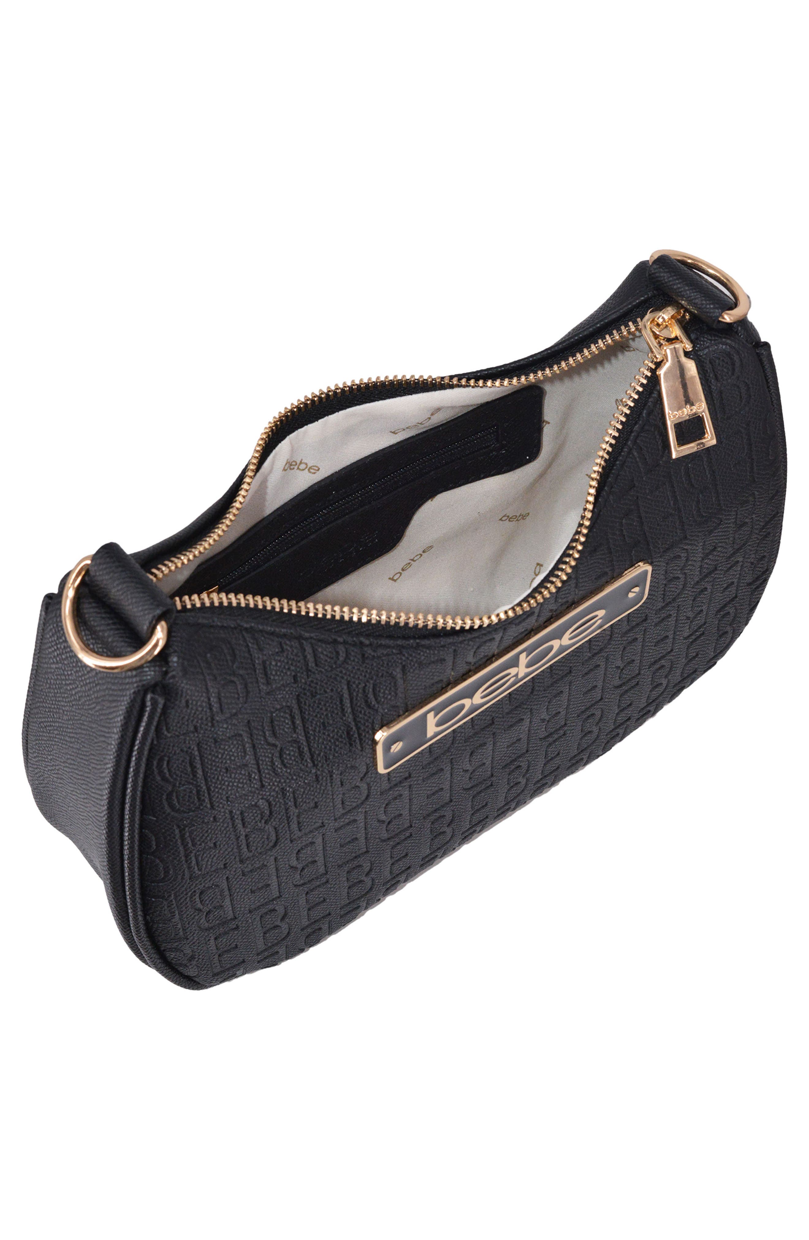 bebe Thea Crossbody Bag with Pouch, Alternate, color, Black