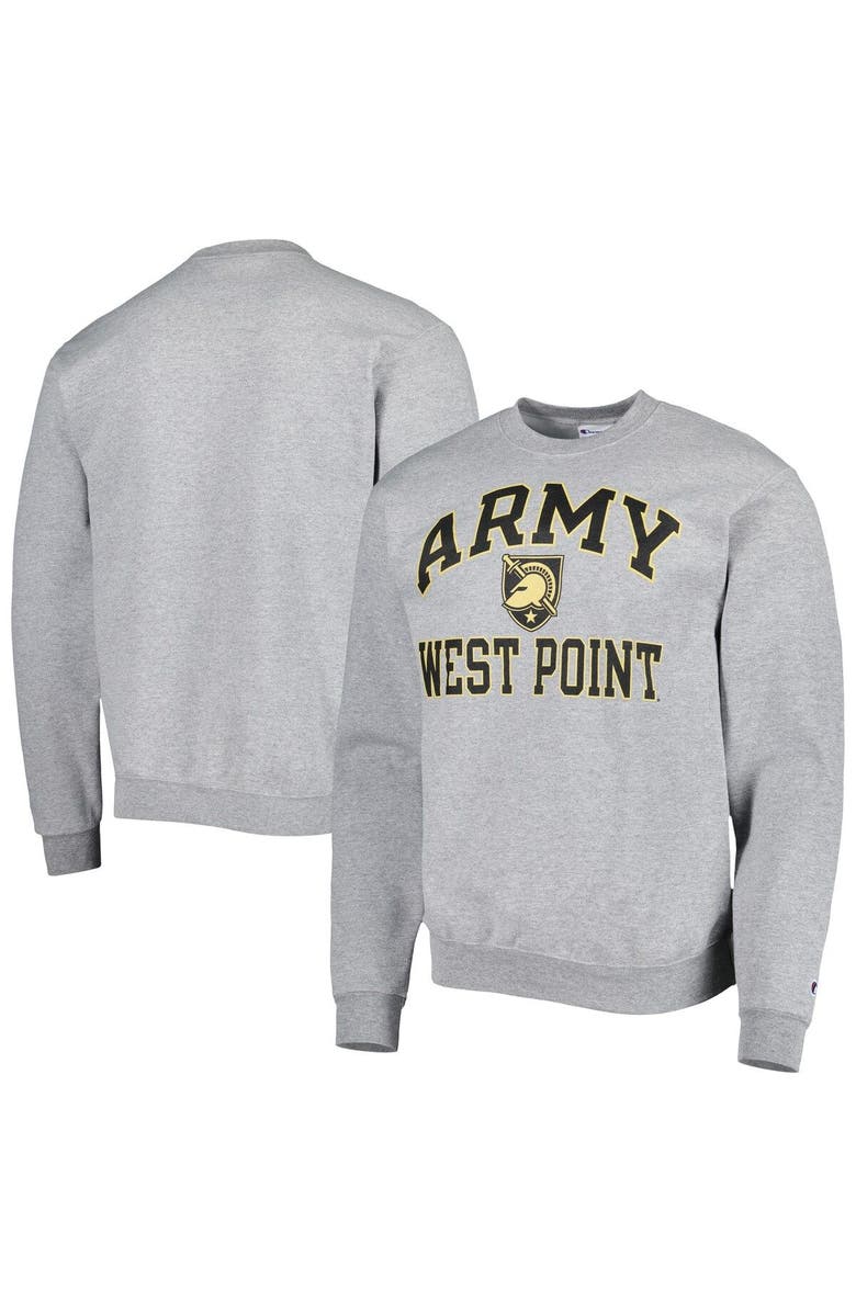 Champion Men's Champion Heather Gray Army Black Knights High Motor Pullover Sweatshirt, Alternate, color, 
