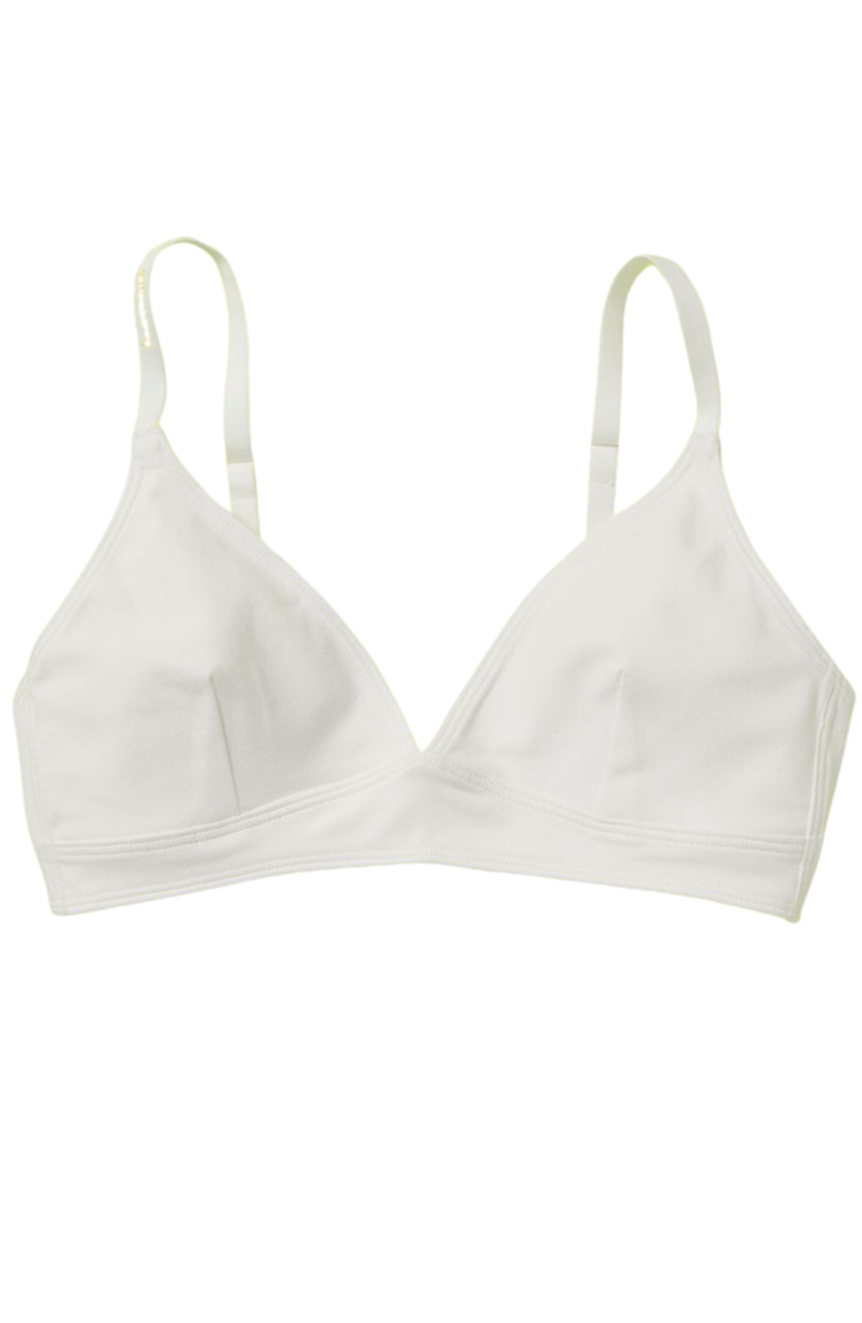 Yellowberry Lily Triangle Bra, Alternate, color, White Cloud