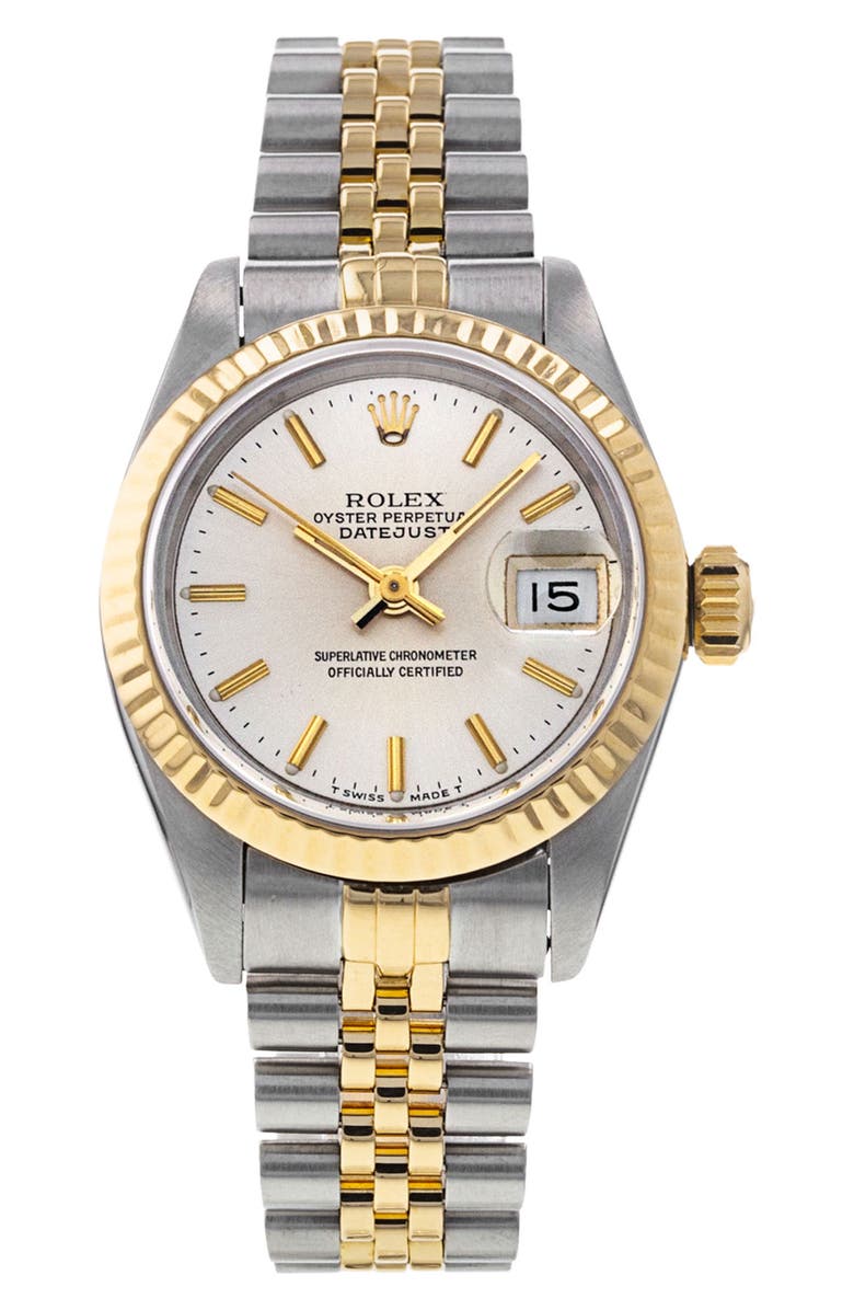 Watchfinder & Co. Rolex Preowned Oyster Perpetual Datejust Lady Bracelet Watch, 26mm, Main, color, 