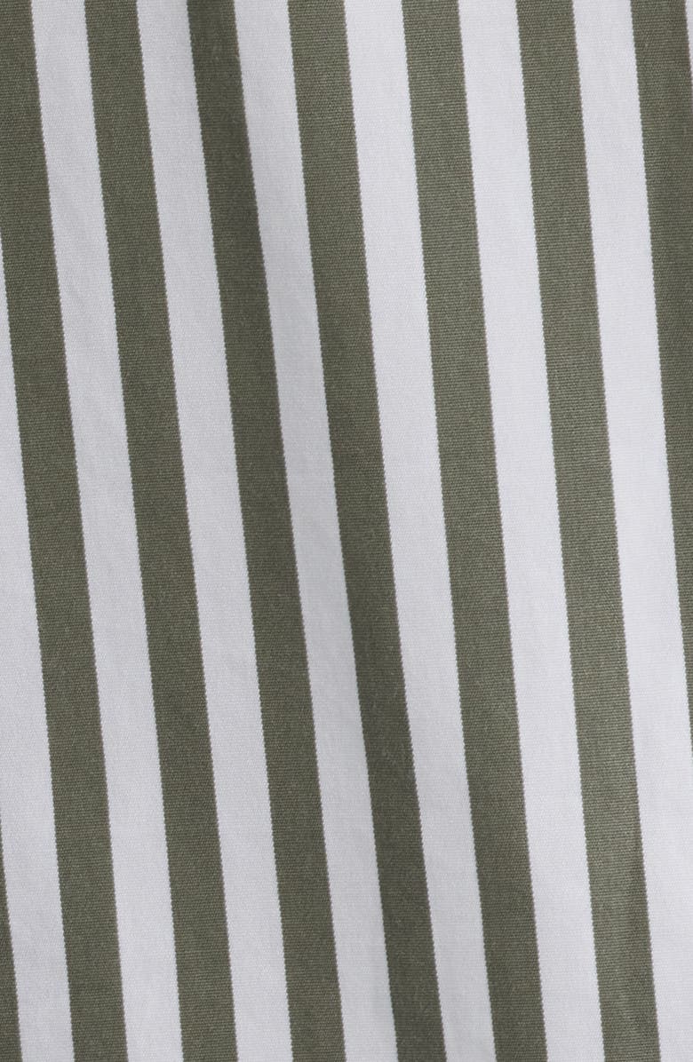 SPANX<sup>®</sup> Oversize Stripe Short Sleeve Button-Up Shirt, Alternate, color, Shade Stripe Green