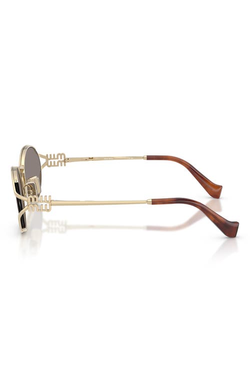 Miu Miu 54mm Oval Sunglasses In Metallic