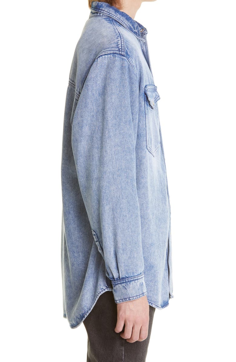 Isabel Marant Tailly Oversize Button-Up Shirt, Alternate, color,