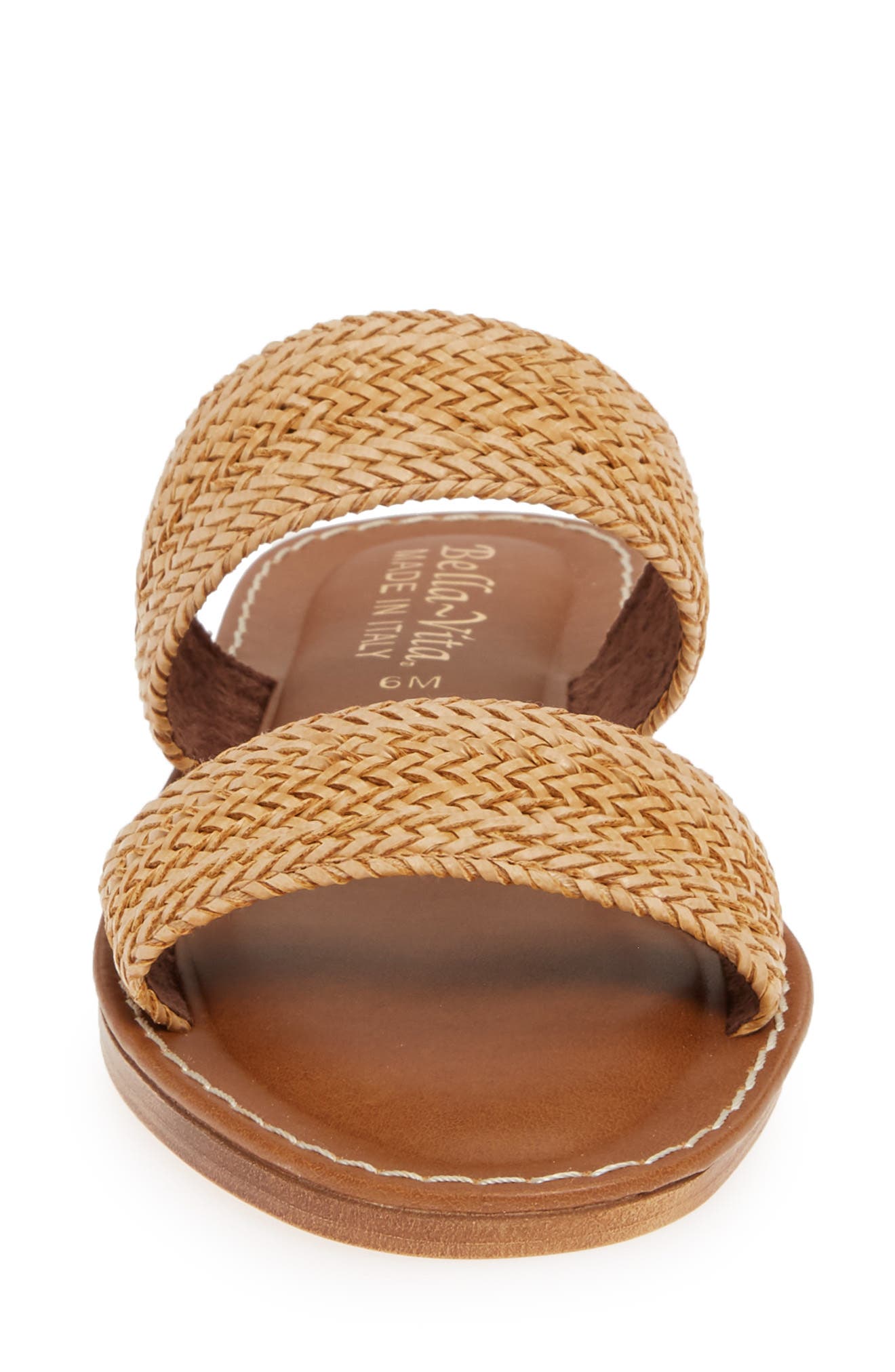 Two-Strap Slide Sandal, Alternate, color, NATURAL WOVEN