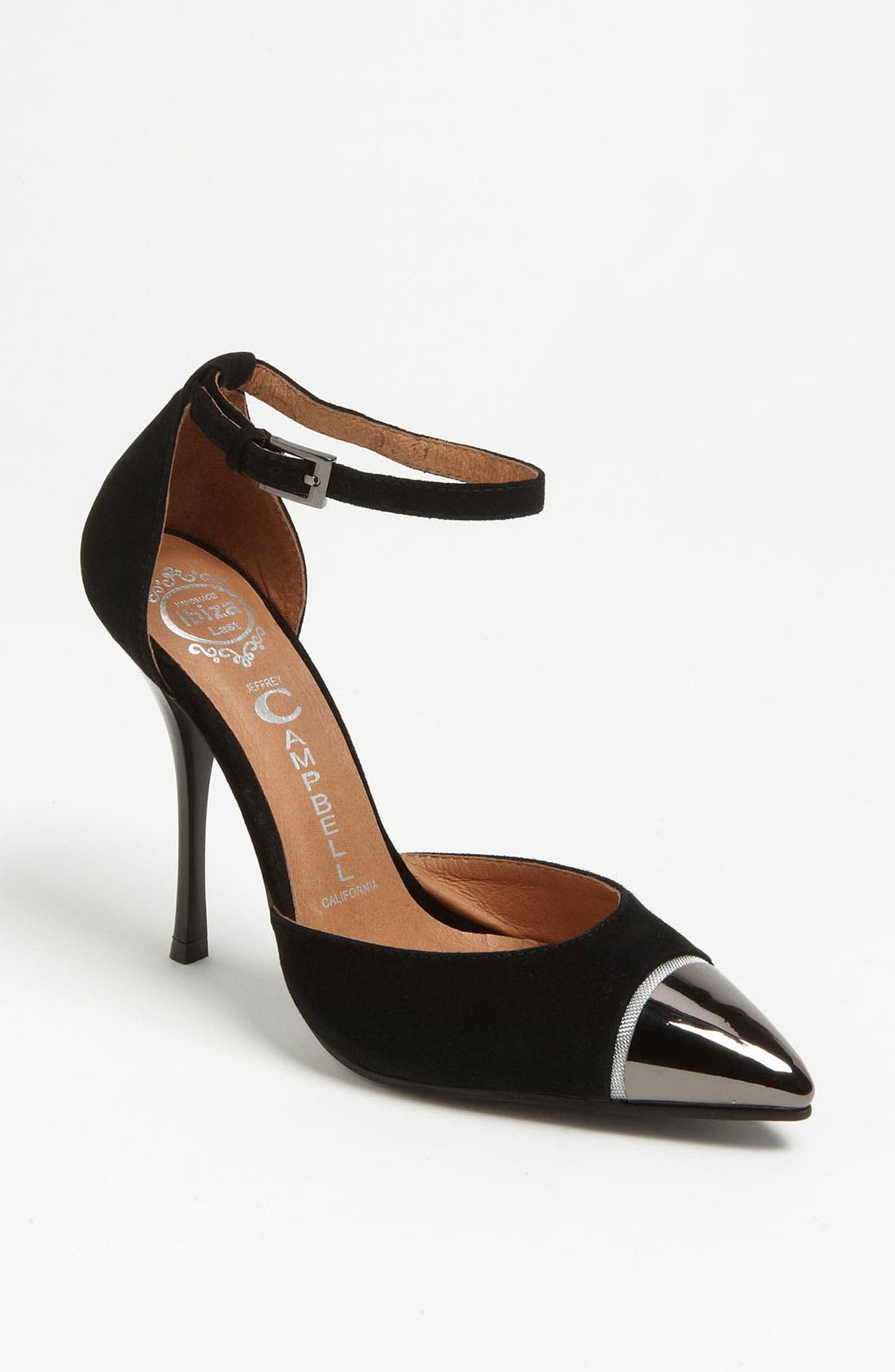 'Koons' Pump, Main, color, BLACK SUEDE/ PEWTER