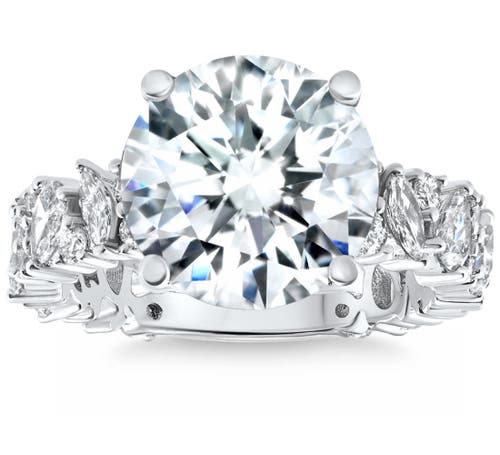 Bliss Diamond Certified 6.78ct Round Cut Diamond Engagement Ring 14k Gold Lab Grown In 14k White Gold