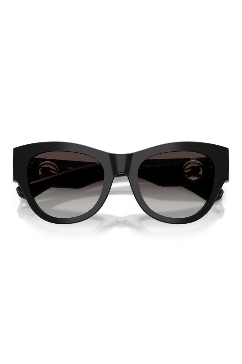 52mm Round Sunglasses, Alternate, color, BLACK / GREY GRADIENT