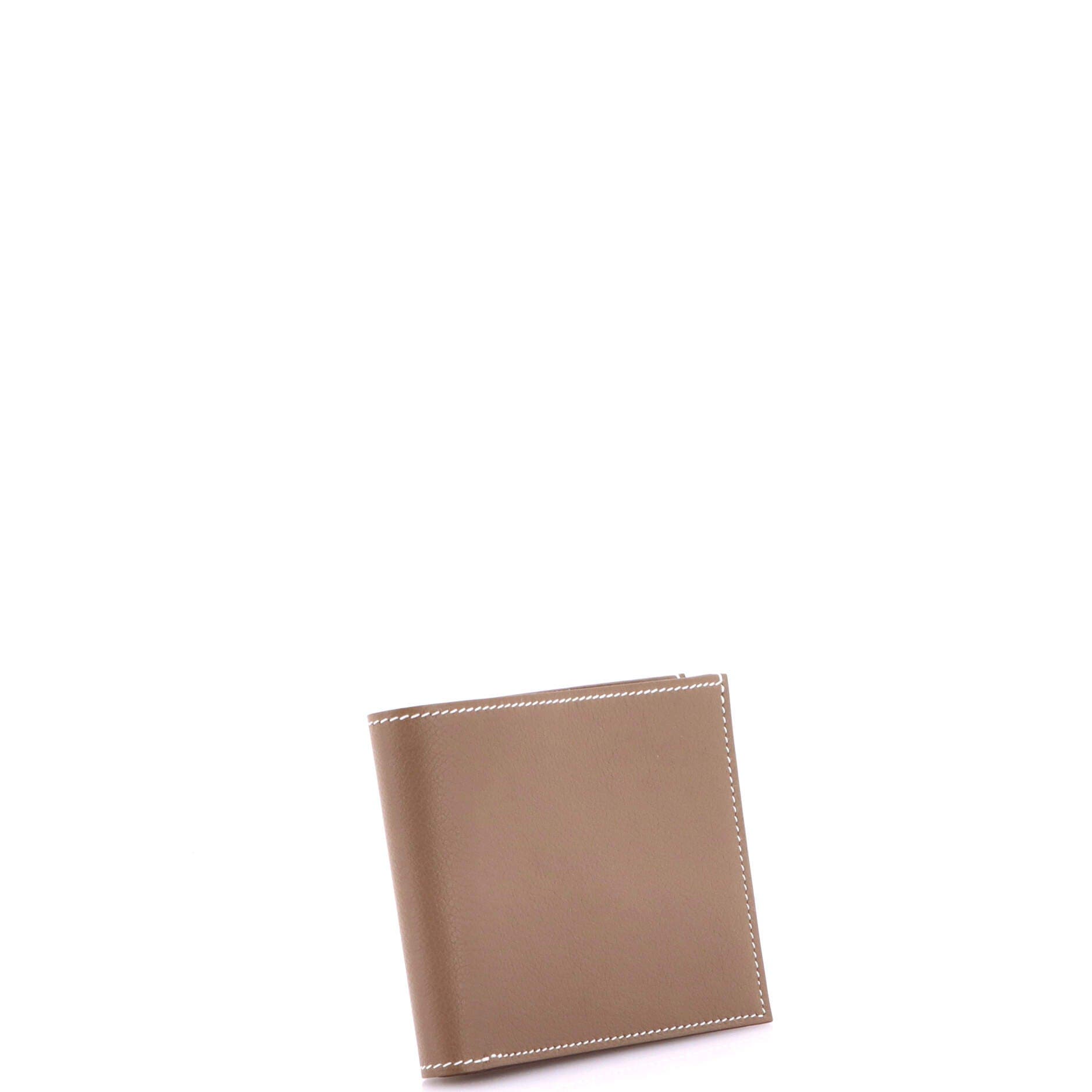 Pre-Owned Hermes MC2 Copernic Wallet Evercolor Compact, Alternate, color, Etoupe