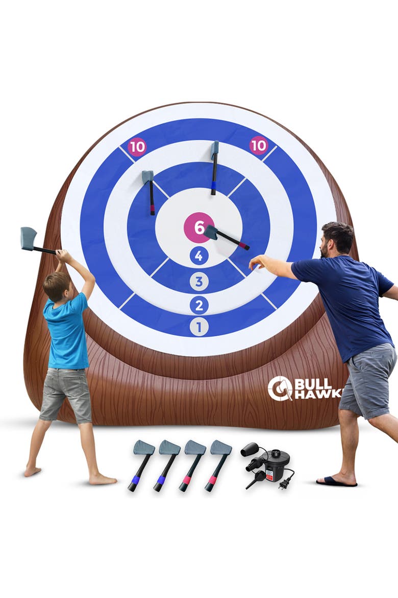 XL Bull Hawker - Giant Axe Darts Game, Main, color, Brown