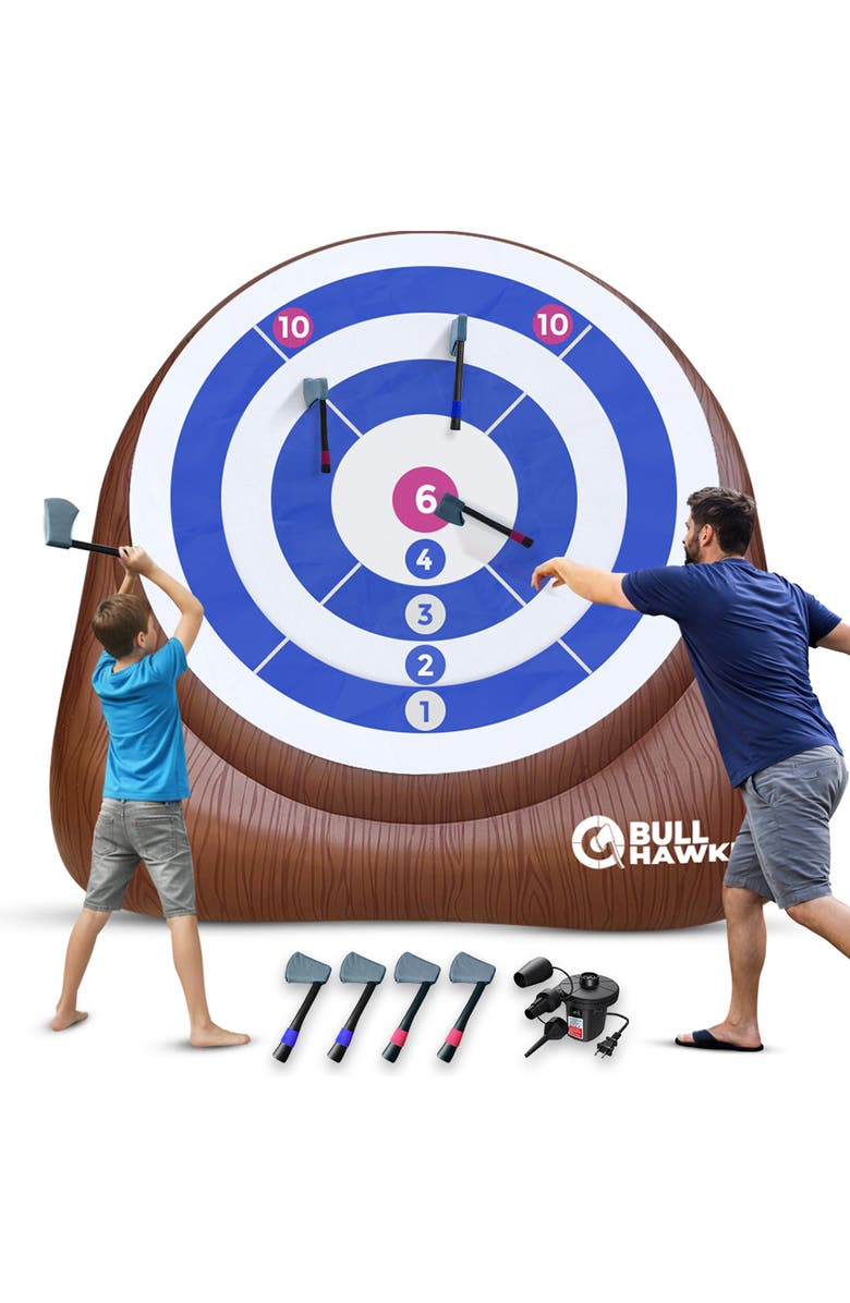 Swooc Games XL Bull Hawker - Giant Axe Darts Game, Main, color, Brown