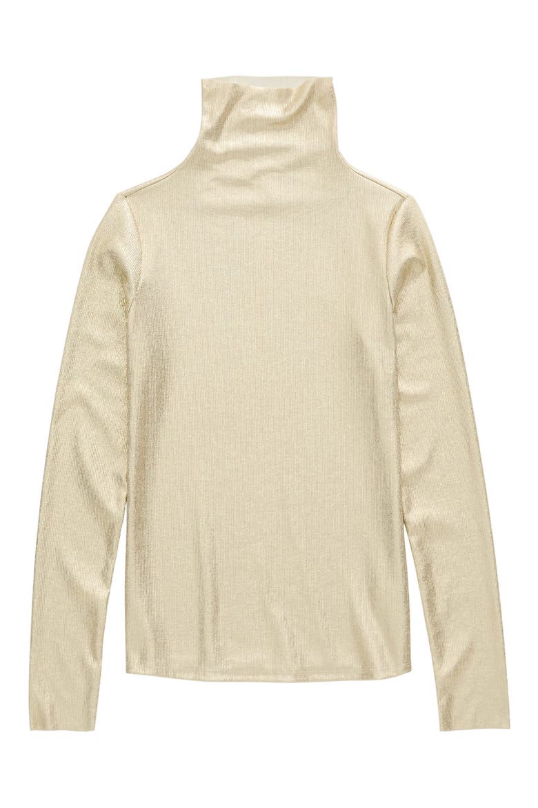 Chels Metallic Rib Turtleneck Sweater, Alternate, color, SHOWTIME