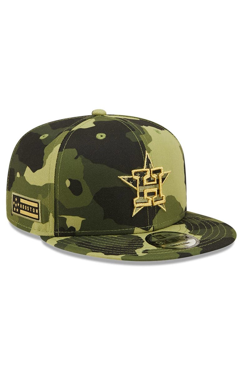 New Era Men's New Era Camo Houston Astros 2022 Armed Forces Day 9FIFTY Snapback Adjustable Hat, Main, color,