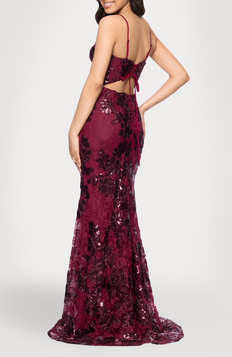 Blondie Nites Sequin Lace Gown, Alternate, color, 