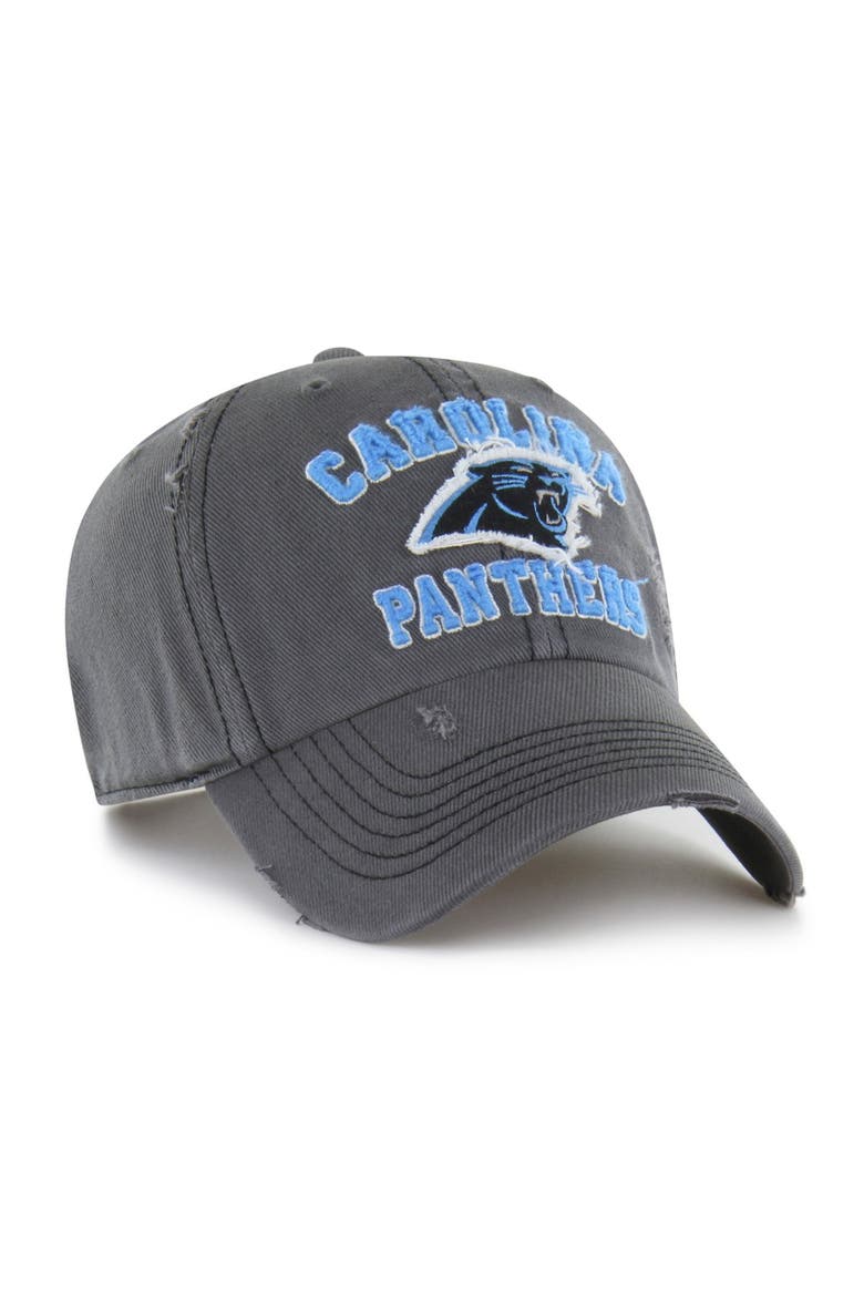 Men's '47  Charcoal Carolina Panthers Seymoore Clean Up Adjustable Hat, Alternate, color, Charcoal