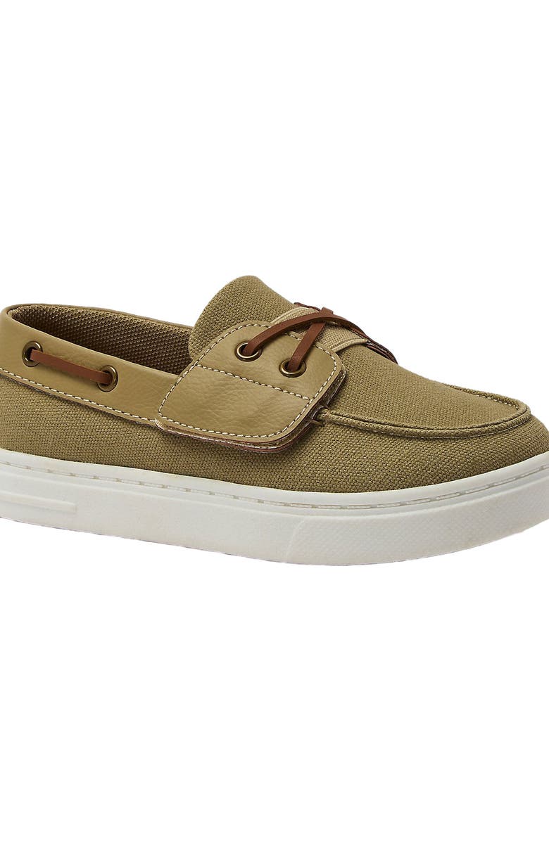 Lands' End Kids Canvas Easy On Boat Shoes, Main, color, Desert Tan