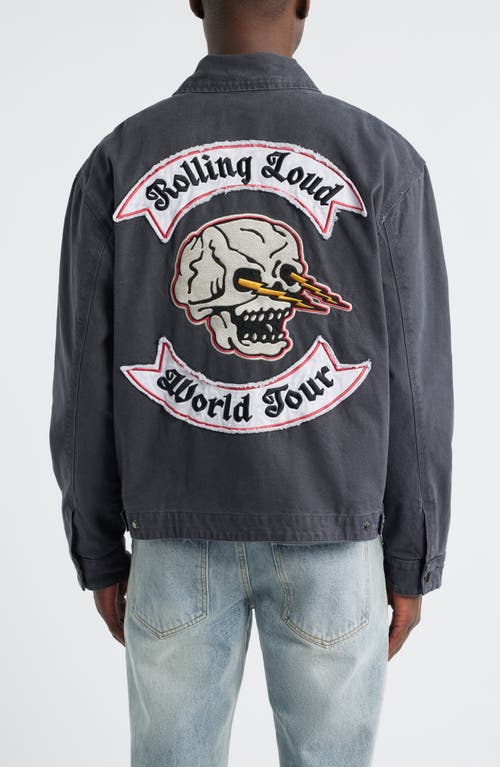 Rolling Loud Pit Crew Cotton Work Jacket In Gray