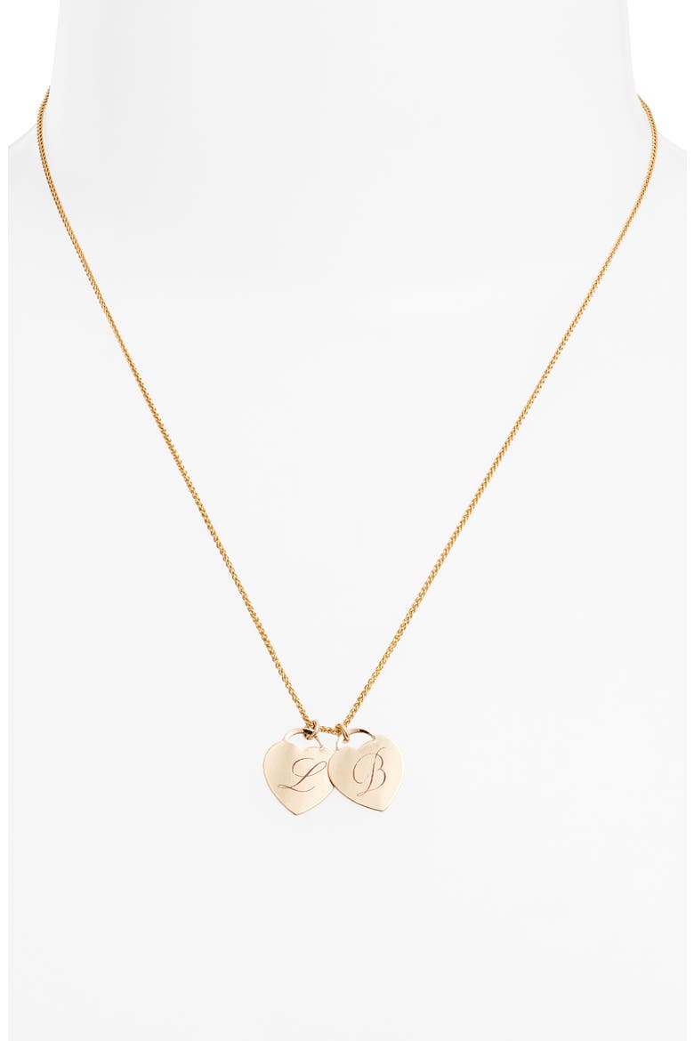 Alice Multi Initial Charm Necklace, Alternate, color, GOLD / 2 CHARMS