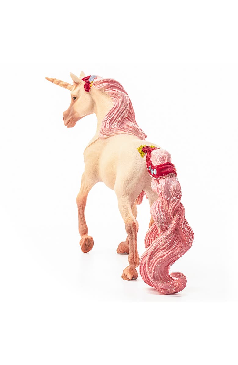 Schleich Bayala Decorated Unicorn Mare, Collectible Figurine, Plastic, Pink, Kids, Alternate, color, Multicolored