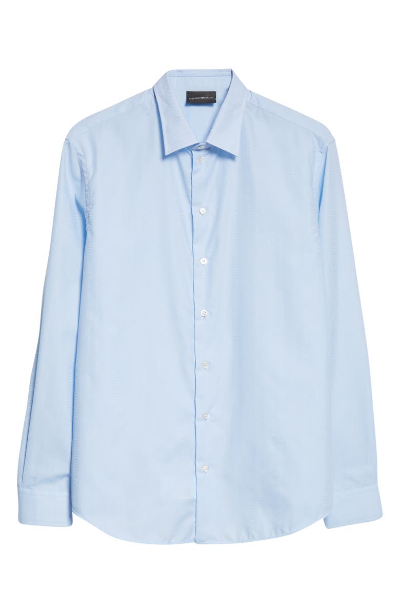 Emporio Armani Men's Solid Cotton Button-Up Shirt, Alternate, color,
