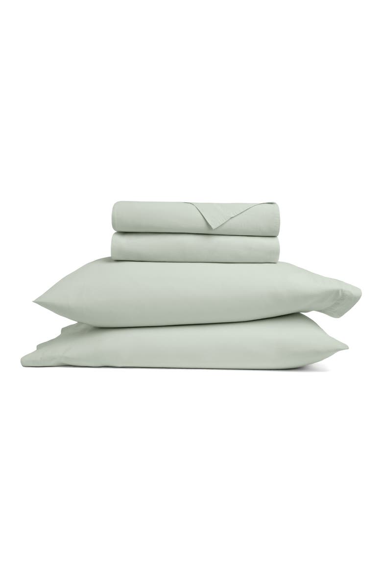 Solid Cotton Percale Sheet Set, Main, color, GHAZE
